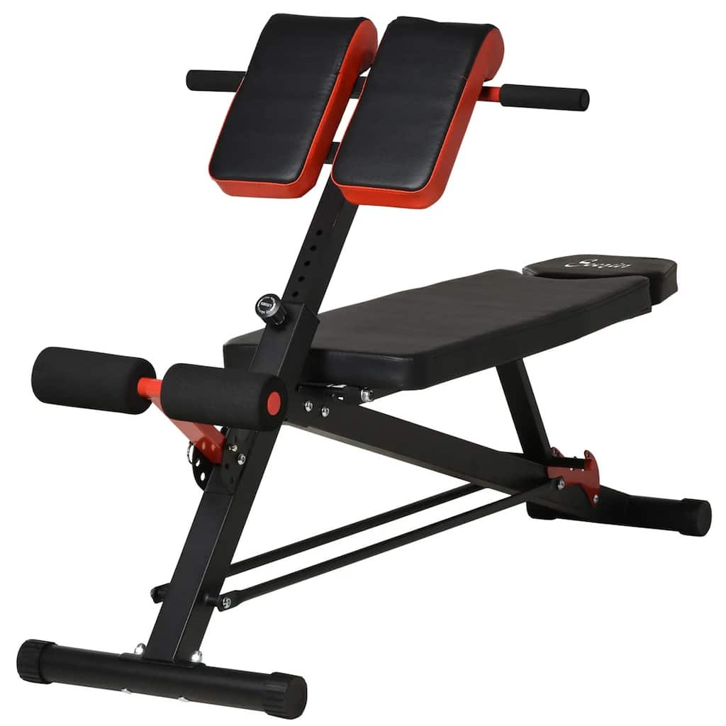 Multifunctional Adjustable Sit-Up and Dumbbell Bench Full Body Workout Hyperextension Core Strength Training Steel Frame