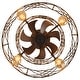preview thumbnail 4 of 16, 19.7'' Caged Bronze Flush Mount Low Profile Ceiling Fan Chandelier