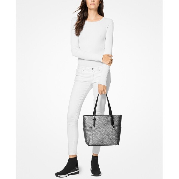 michael kors metallic jet set tote
