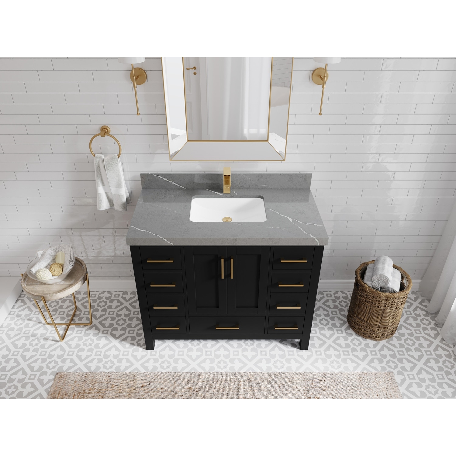 Willow Collections 42 in. W x 22 in. D Malibu Single Sink Bathroom Vanity with Countertop