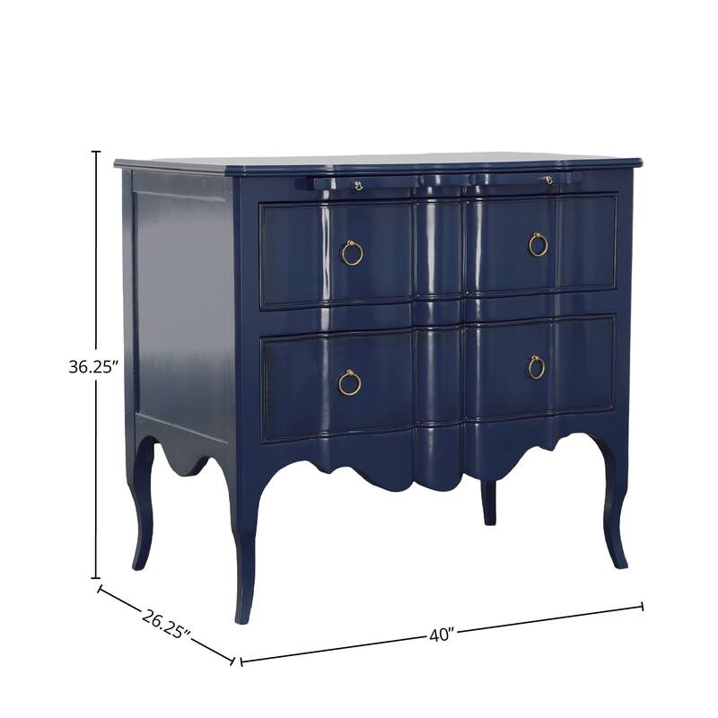 Delamar 40" 4-Drawer Storage Chest, Royal Blue