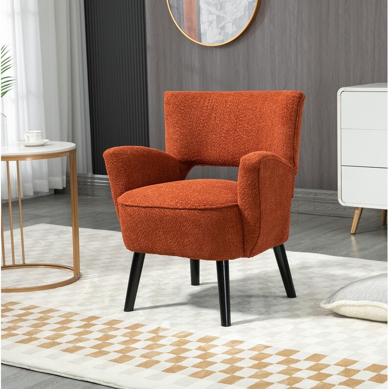 Orange shop accent armchair