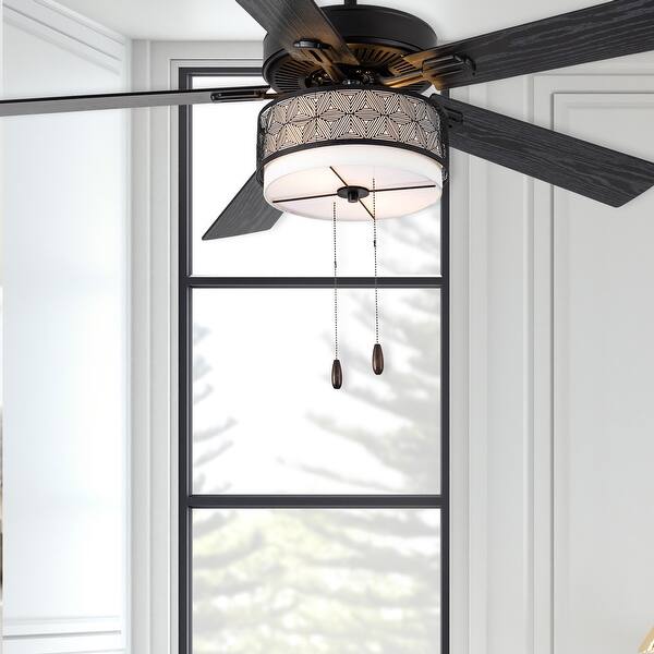 Gabriella River Of Goods Black 52in 2 Light Ceiling Fan 52 X 52 X 13 75 18 75 Overstock 33759013