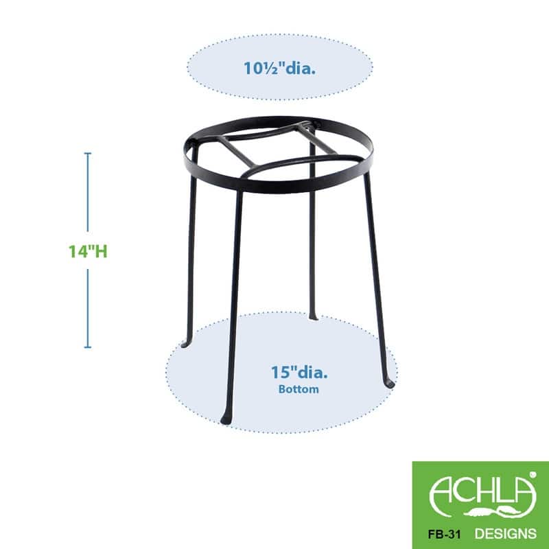 Achla Designs Indoor Outdoor Diamond Shaped Argyle Plant Stand II, 14 Inch Tall, Roman Bronze Powder Coat Finish