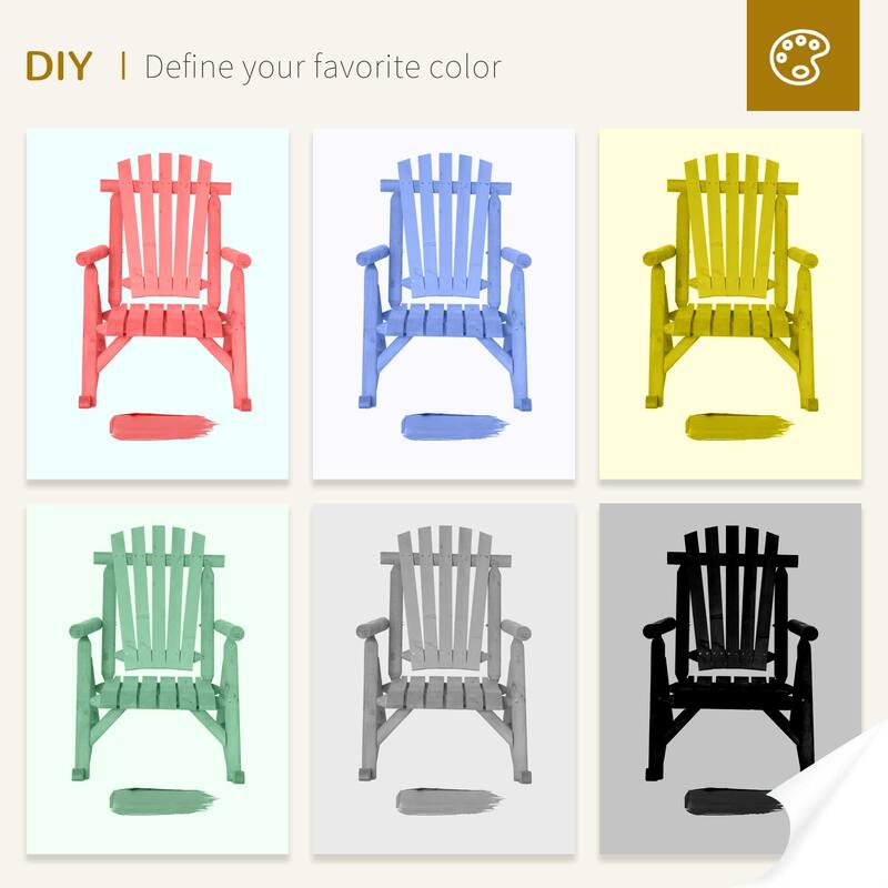 Outsunny Outdoor Wooden Rocking Chair (Excluding the table)