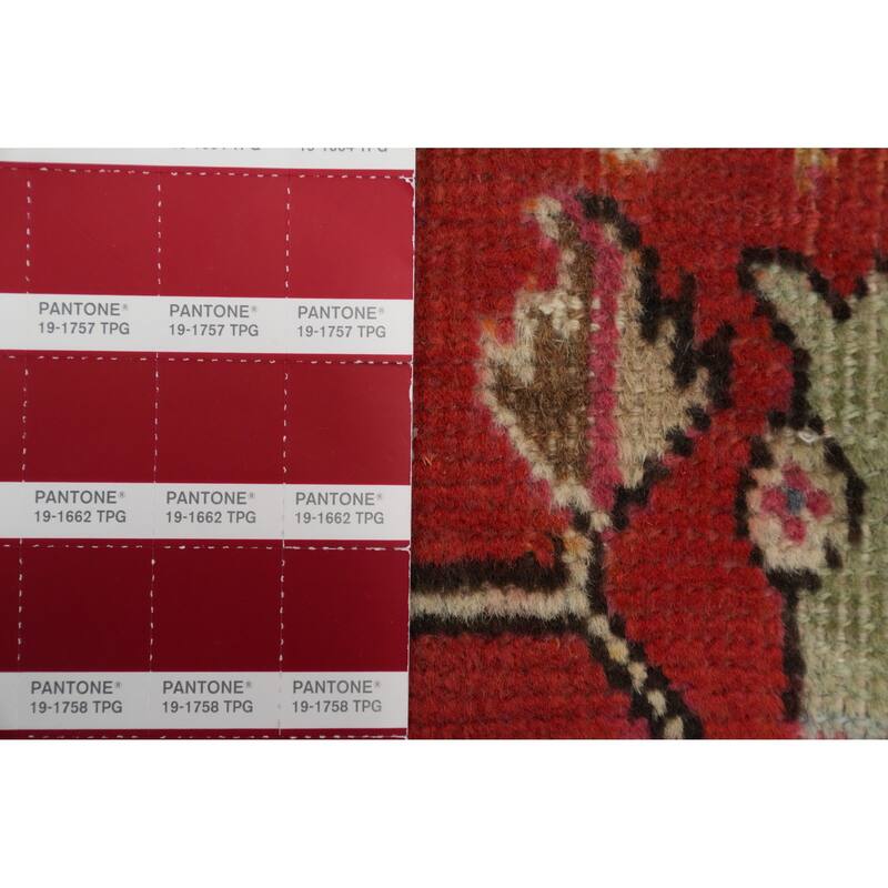 Hand Knotted Oriental 100% Wool Carpet Traditional Medallion Red Tabriz Area Rug - 9' 11'' X 6' 5''