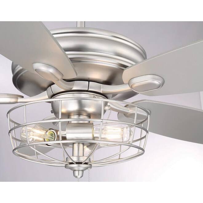 Bellevue 52" Industrial Ceiling Fan - Light Kit Included