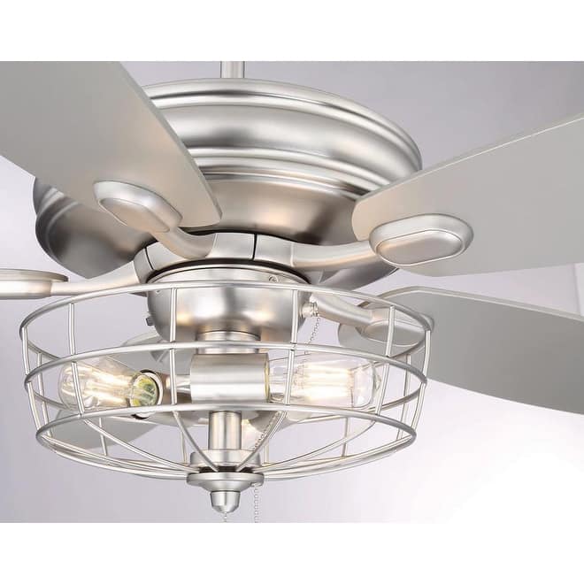 Meridian M2006 52" Industrial Indoor Ceiling Fan - Light Kit Included
