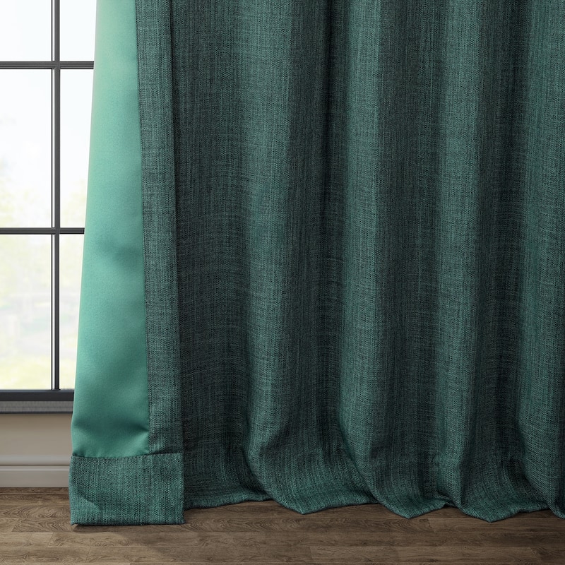Exclusive Fabrics Faux Linen Room Darkening Curtain (1 Panel)