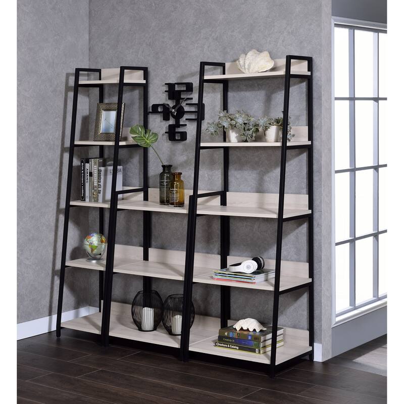 Wendral Bookshelf with Metal Frame - Natural-16" L