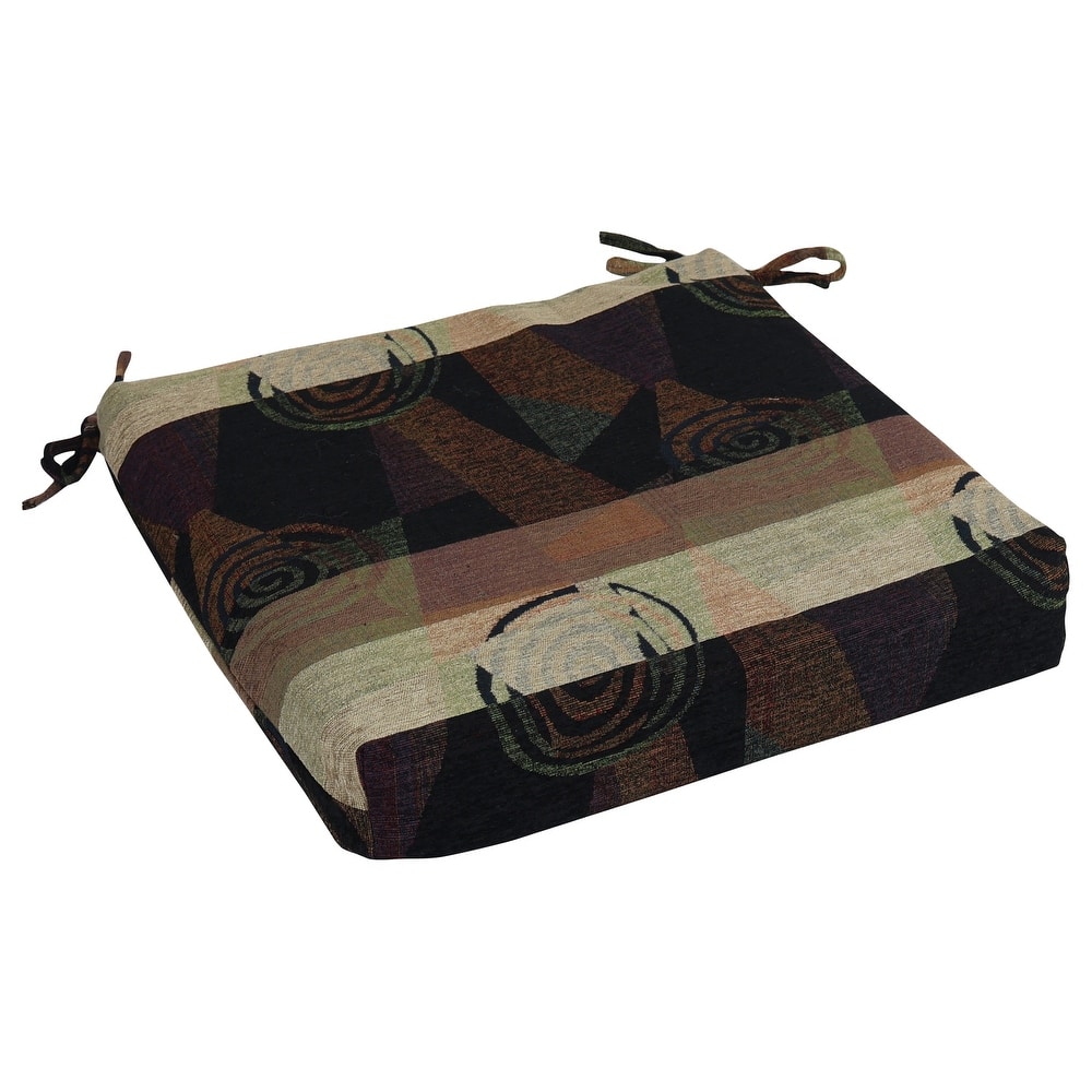 20-inch by 19-inch Jacquard Chenille Chair Cushion - 20 x 19