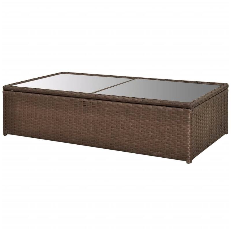 vidaXL Patio Furniture Set 4 Piece Patio Conversation Set with Table Rattan