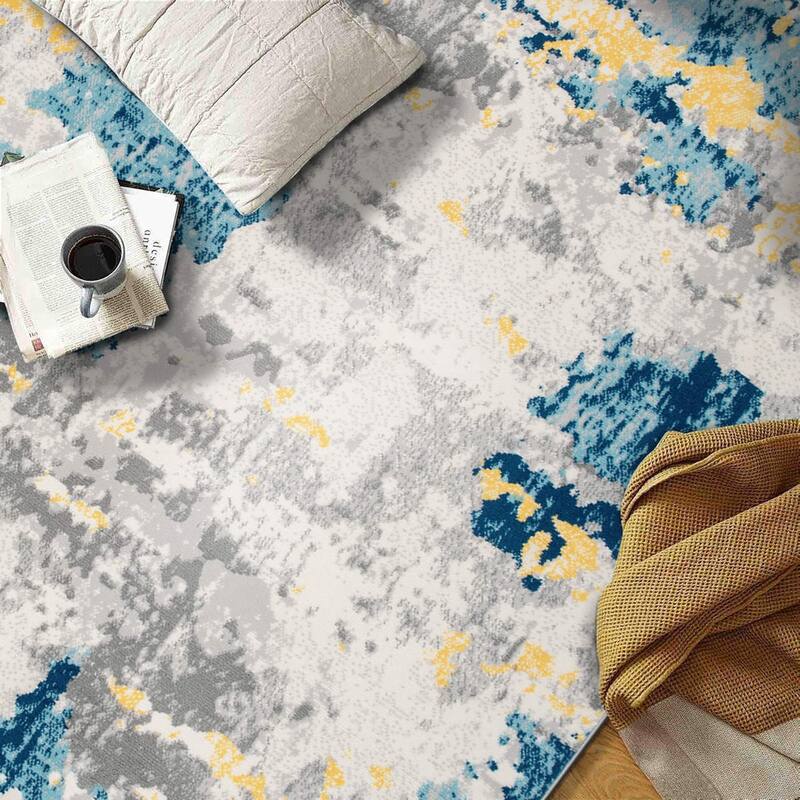 Porch & Den Tanoak Distressed Abstract Pattern Area Rug