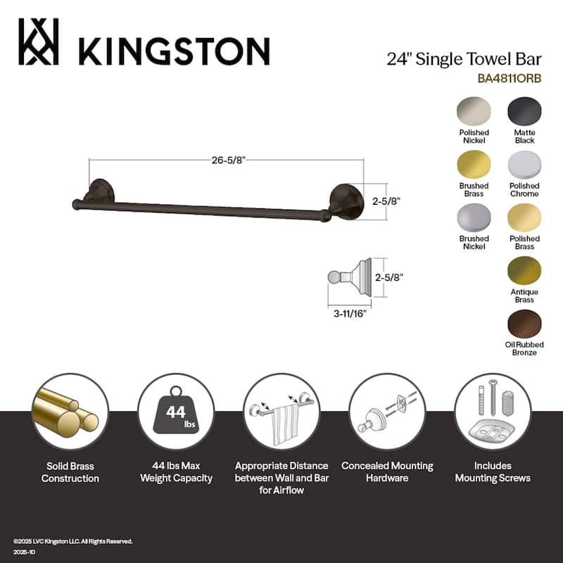 Metropolitan 24-Inch Towel Bar
