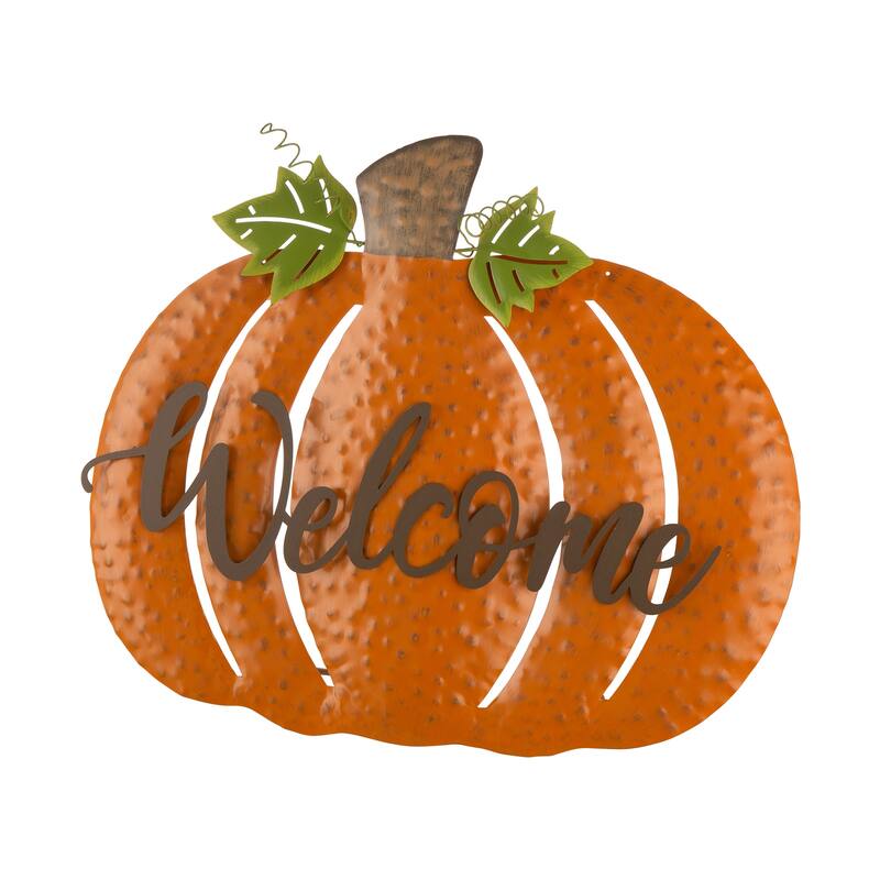 Glitzhome Fall Harvest Metal Yard Stake Hanging Decor for Thanksgiving (2-3 Functions)