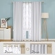 preview thumbnail 18 of 65, Deconovo Mix & Match Blackout and Bronze Print White Sheer 4 Piece Curtain Panel Set 52x108 Inch - Greyish White