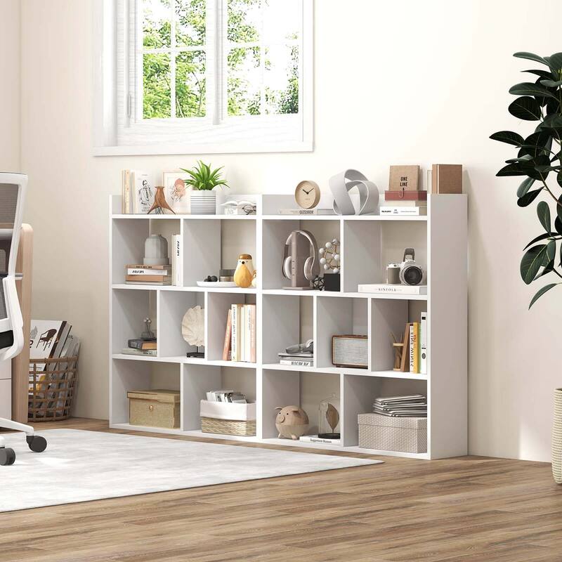 Costway 1/2 PCS 7-cube Bookcase Open Storage Shelf with Anti-tipping - See Details
