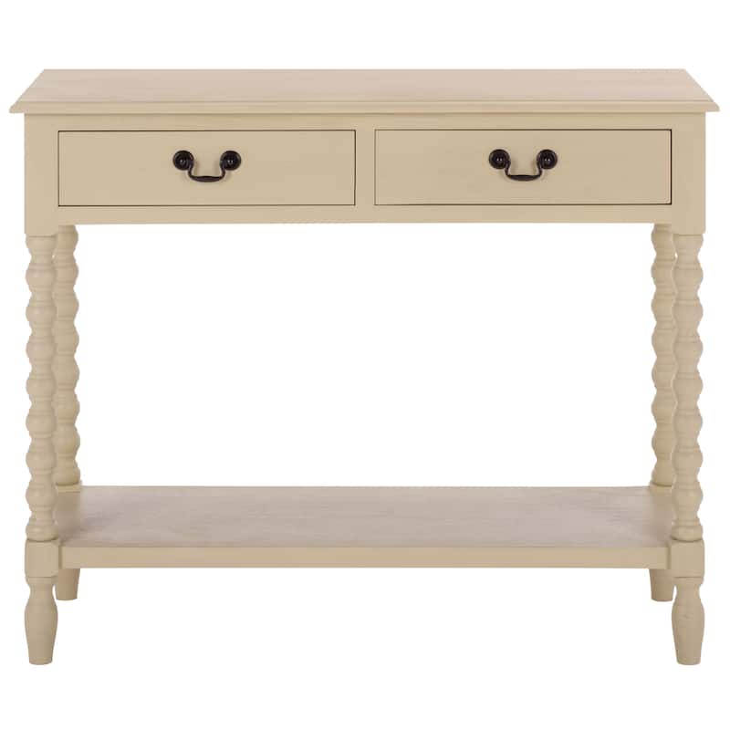 SAFAVIEH Henretta 2-Drawer Console Table - 35.5" W x 13" L x 29.5" H - 35.5" W x 13" L x 29.5" H - 36"W x 13"D x 30"H