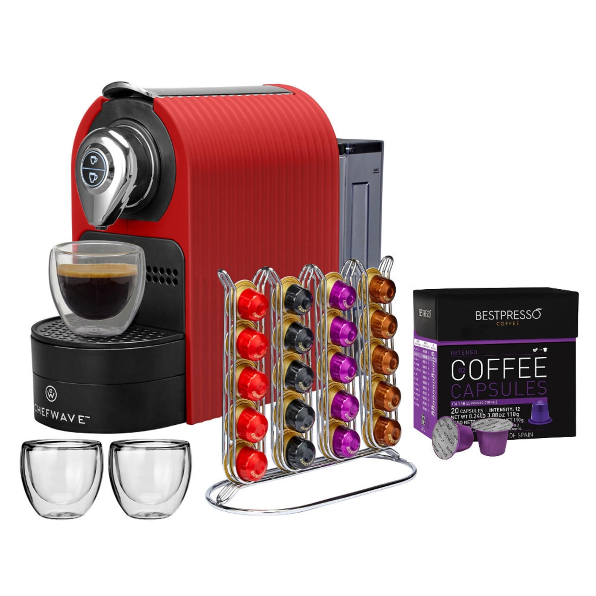 Plagen Uitverkoop Humanistisch ChefWave Mini Espresso Machine for Nespresso Capsules with Accessories -  Overstock - 29094991