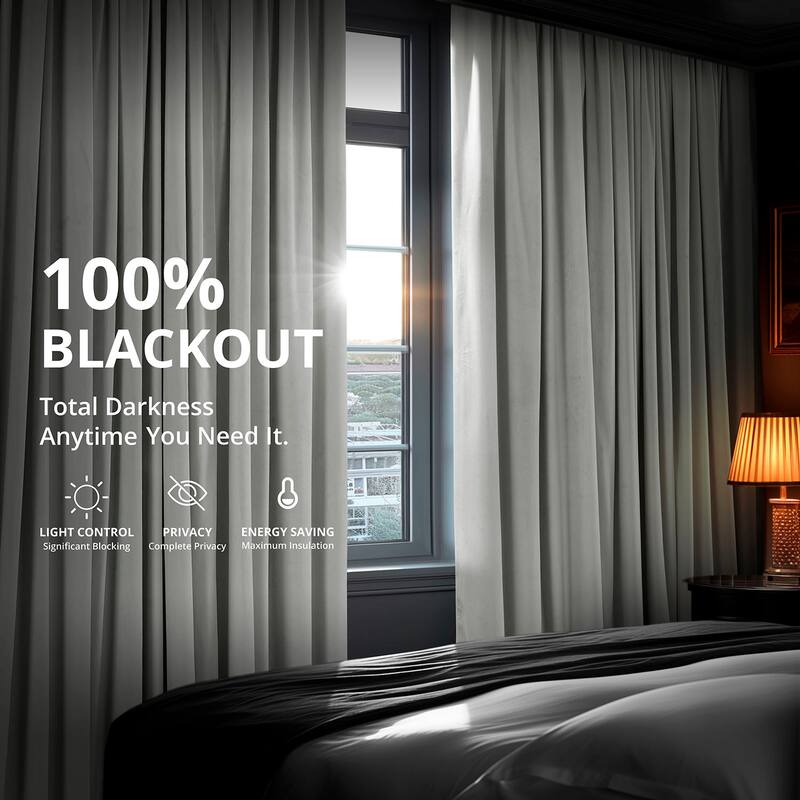 Exclusive Fabrics Signature Pleated Blackout Velvet Curtain (1 Panel)