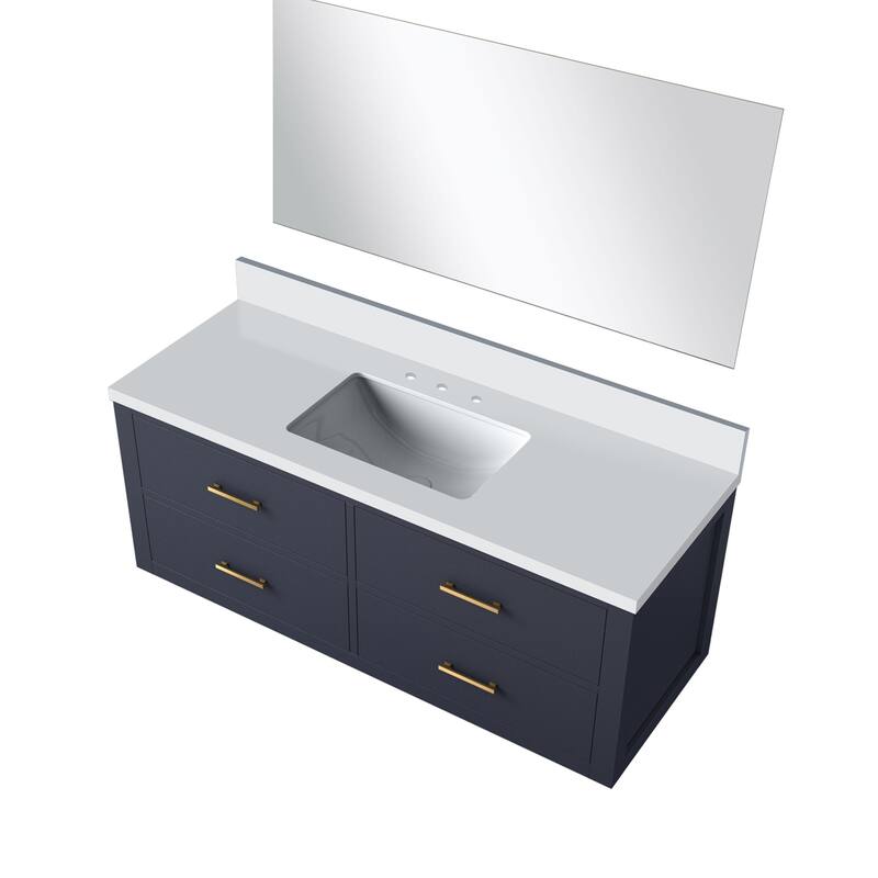 Castor Bath Vanity with Quartz Top, Sink and Mirror