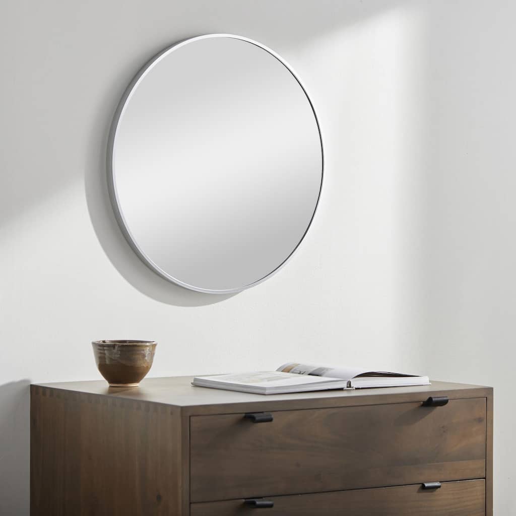 Livabliss Aranya Modern Aluminum Round Circle Accent Mirror
