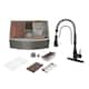 Option Sink + Matte Black Pull Down Kitchen Faucet