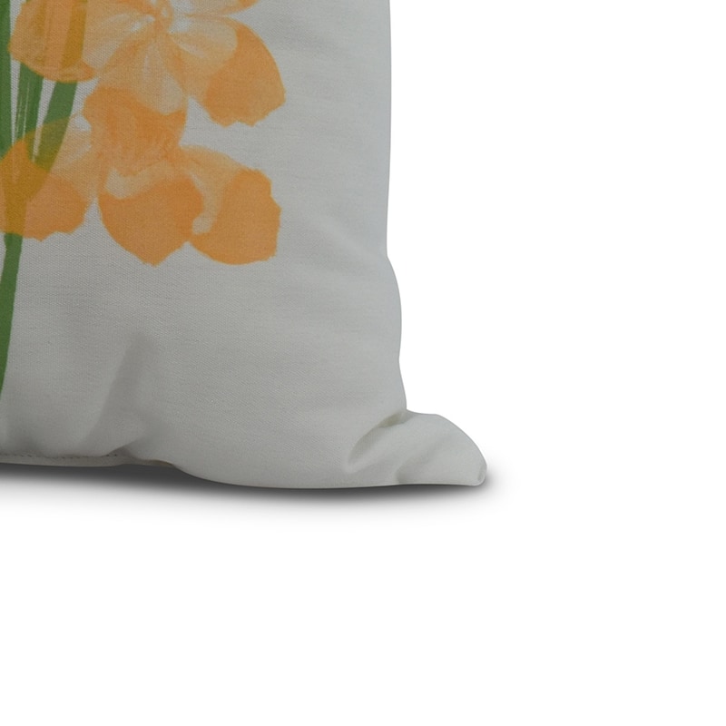 18 x 18 Inch Florpalida Floral Print Outdoor Pillow