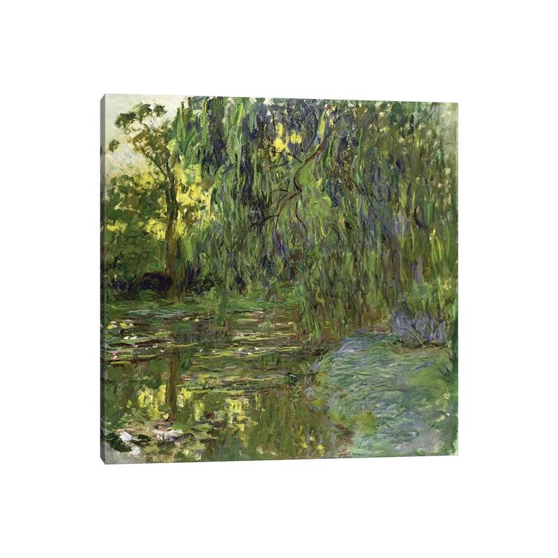 iCanvas "Weeping Willows, The Waterlily Pond at Giverny, c.1918 " by Claude Monet Canvas Print