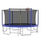 preview thumbnail 5 of 19, 15 ft. Round Outdoor Trampoline with Safety Enclosure Net
