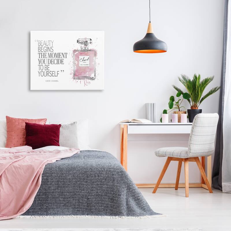 Stupell Beauty Begins Fashion Perfume Wall Art