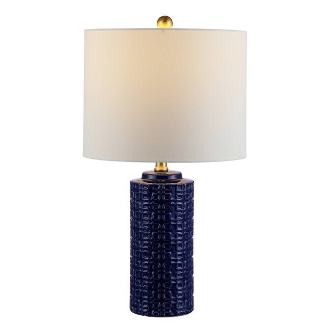 SAFAVIEH Lighting 24-inch Artef Ceramic Table Lamp (Set of 2) - 13" x 13" x 24"