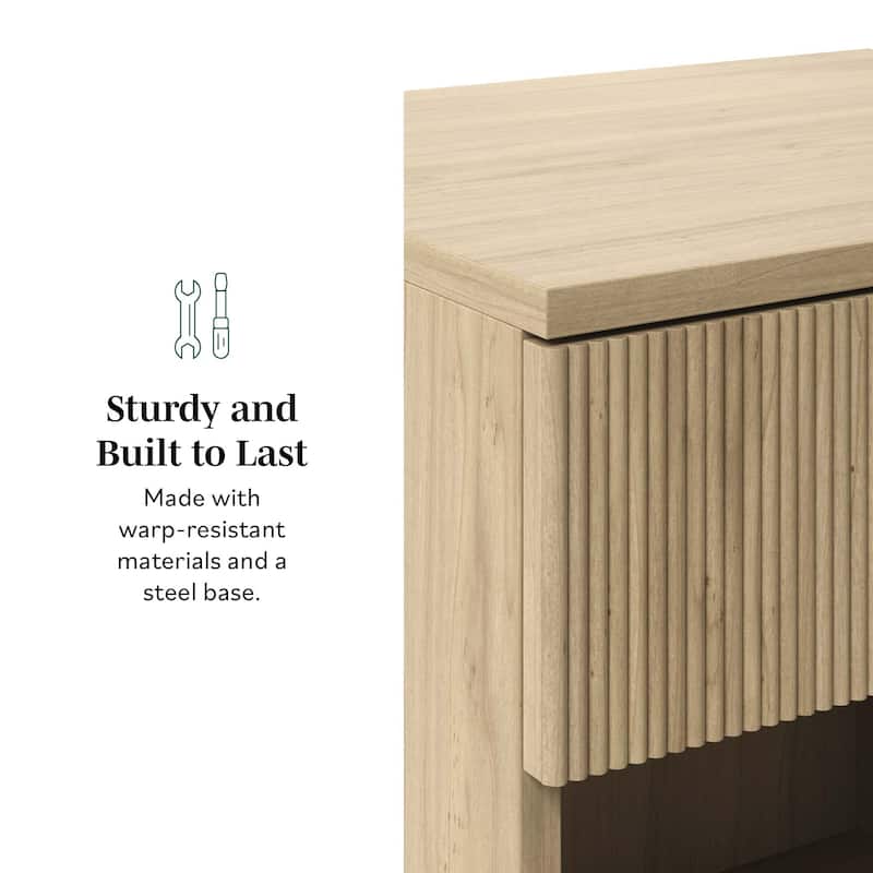 Middlebrook Designs Modern Fluted-Drawer Nightstand