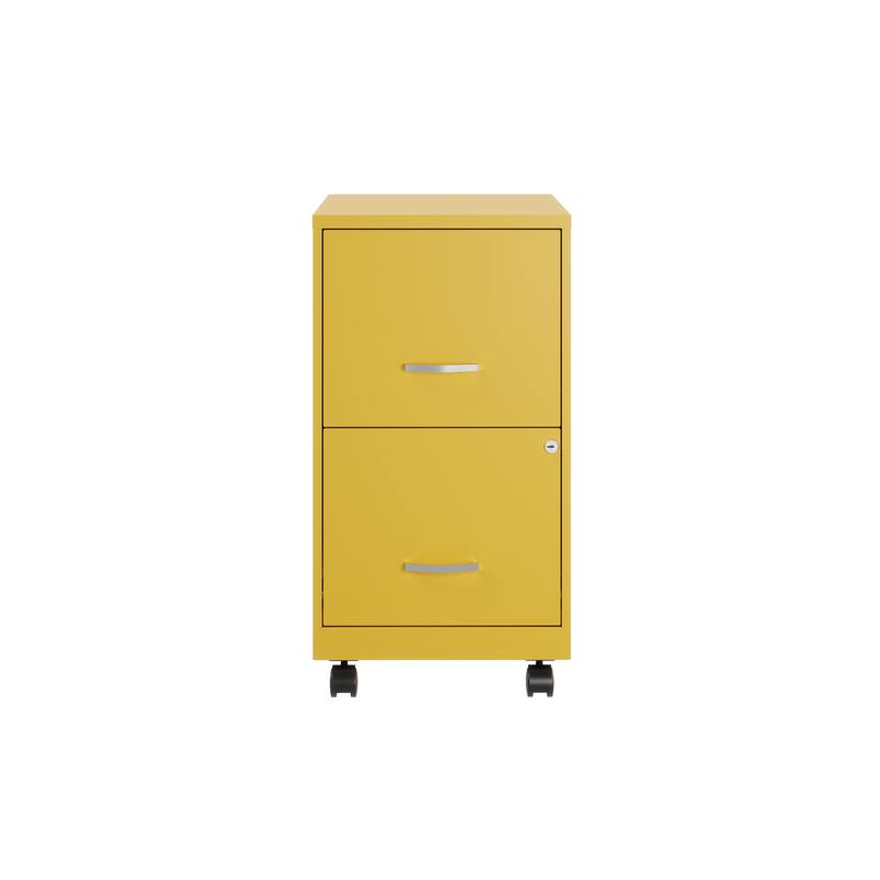 Space Solutions 18" 2 Drawer Mobile Smart Vertical File Cabinet, Teal