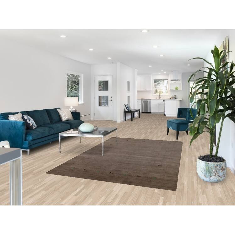 Hand Knotted Oriental 100% Wool Carpet Tribal Animal Pictorial Brown Gabbeh Area Rug - 7' 11'' X 5' 1''