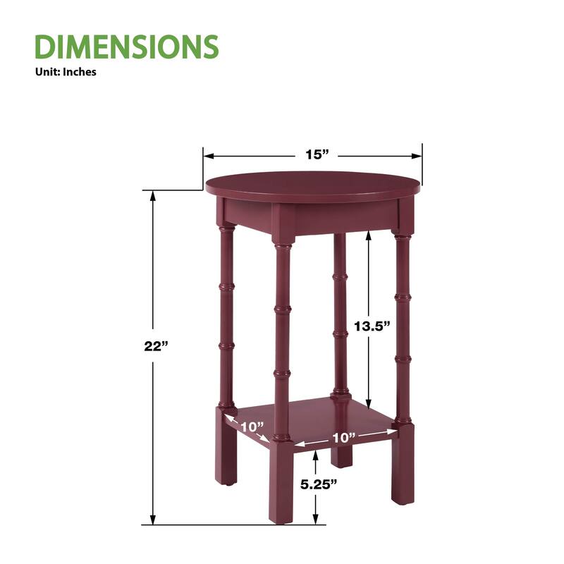 Golden Side Round Table Straight Legs