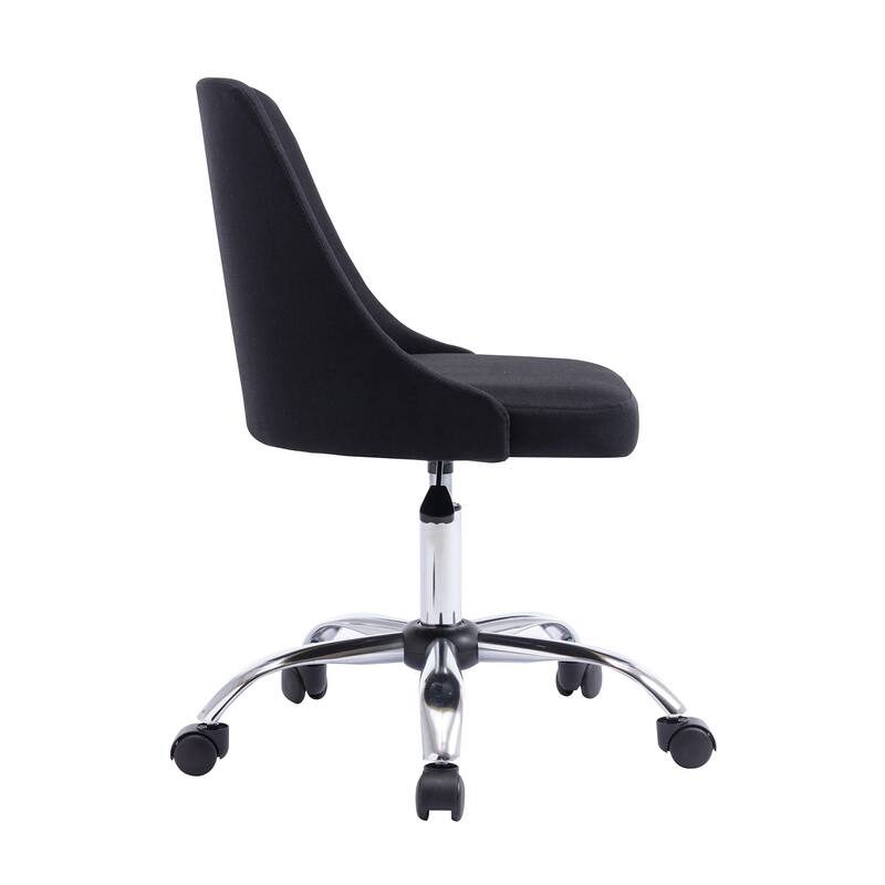Porthos Home Roache Fabric Upholstered Office Chair with Chrome Base