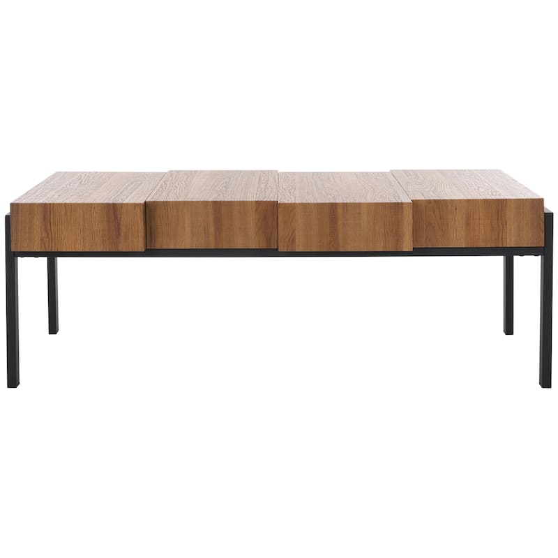 SAFAVIEH Vennie Coffee Table - 43.3" x 23.6" x 15.7" - 43Wx24Dx16H - Natural Brown