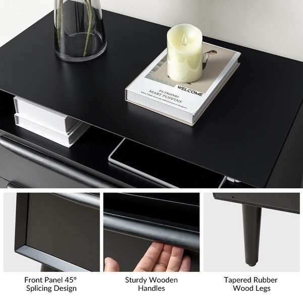 信頼も厚い Kay Mid-century Modern 2 - Drawer Nightstand with Built-In 水槽
