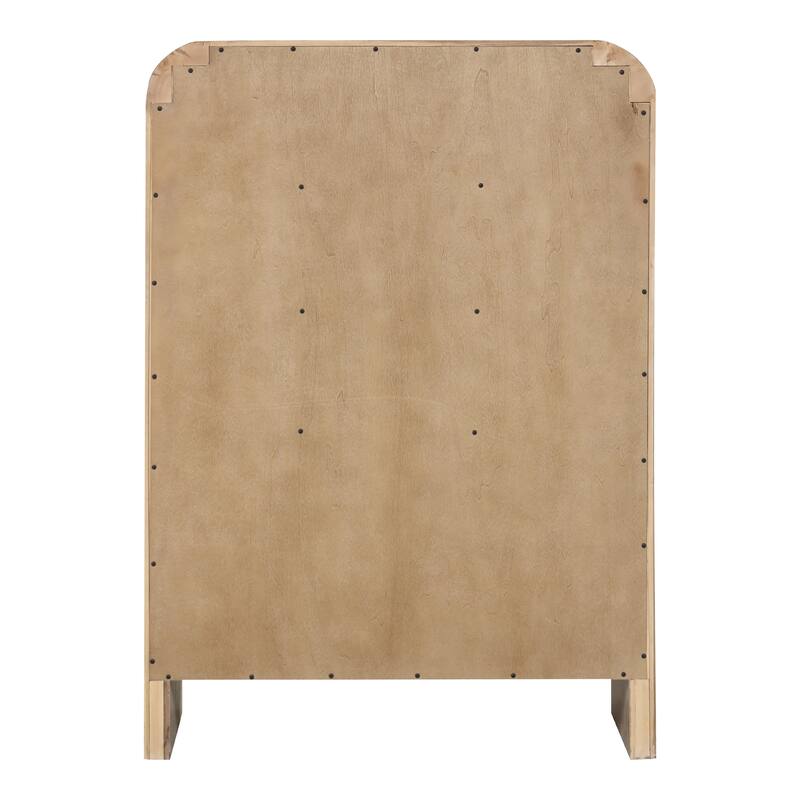 Furniture of America Elowyn 3-Piece Natural Solid Wood Chest and 2-Nightstand Bedroom Set