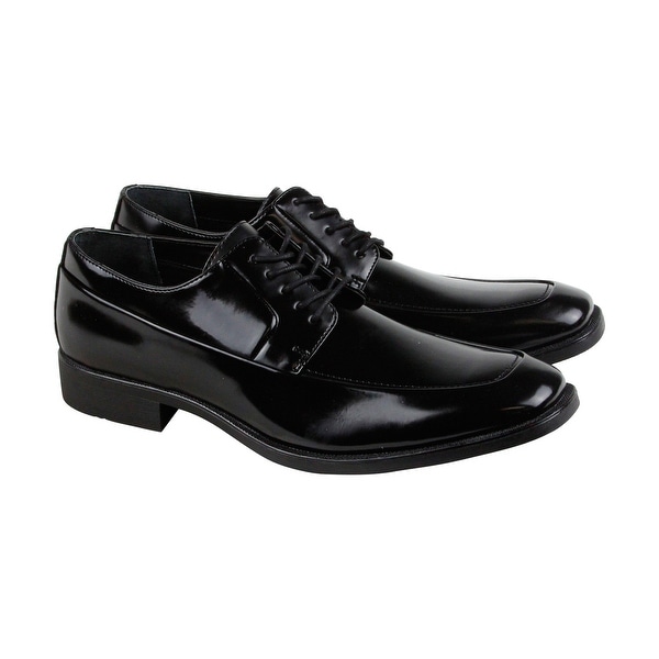 Calvin Klein Elroy Box Smooth Mens Black Leather Casual Dress Loafers Shoes