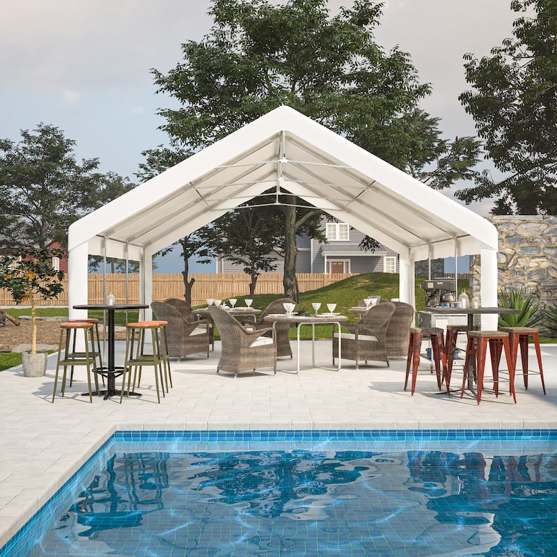 GDFStudio - Nashua Waterproof Event Protection Outdoor Gazebo Pavilion Shelter Tent