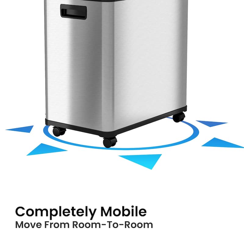 iTouchless 16 Gal Dual Stainless Steel Sensor Recycle Trash Can