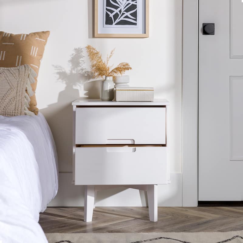 Middlebrook Mid-Century Solid Wood 2-Drawer Nightstand