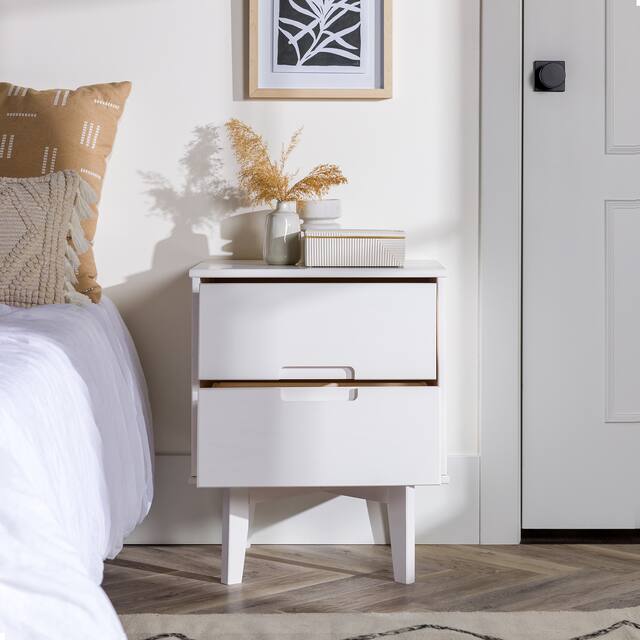 Middlebrook Mid-Century Solid Wood 2-Drawer Nightstand