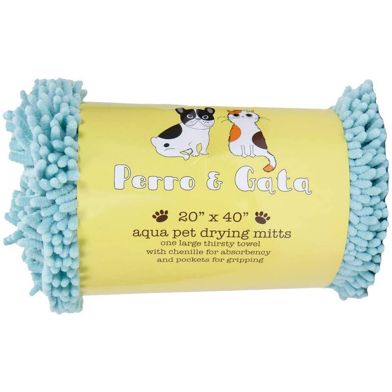 Perro & Gato Microfiber Chenille Pet Drying Mitt