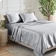 preview thumbnail 13 of 22, Bare Home Poly Satin Sheet Set California King - Silver