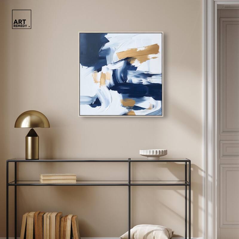 Azure and Gold Canvas by Art Remedy