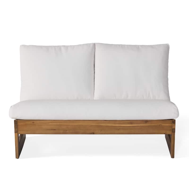 Sherwood Outdoor Acacia Wood Loveseat by Christopher Knight Home