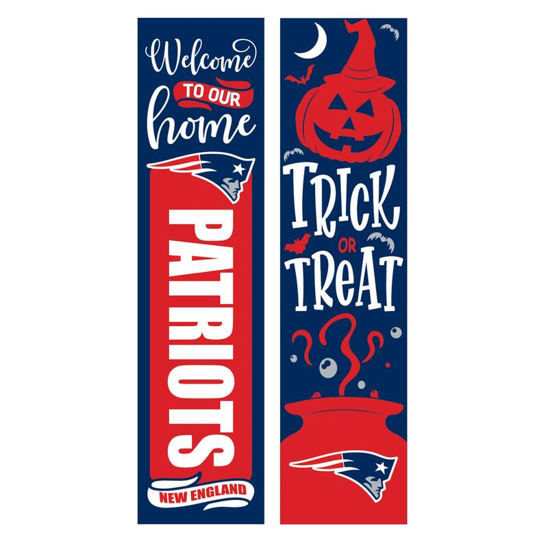 47" Double Sided Seasonal Porch Leaner, New England Patriots - 47" x 11.25"
